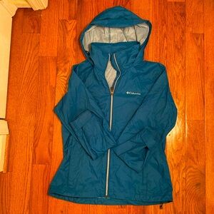 Teal Blue Columbia Windbreaker